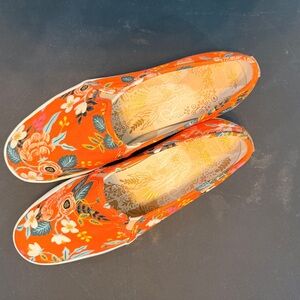 Keds Vibrant Orange Floral Slip-Ons